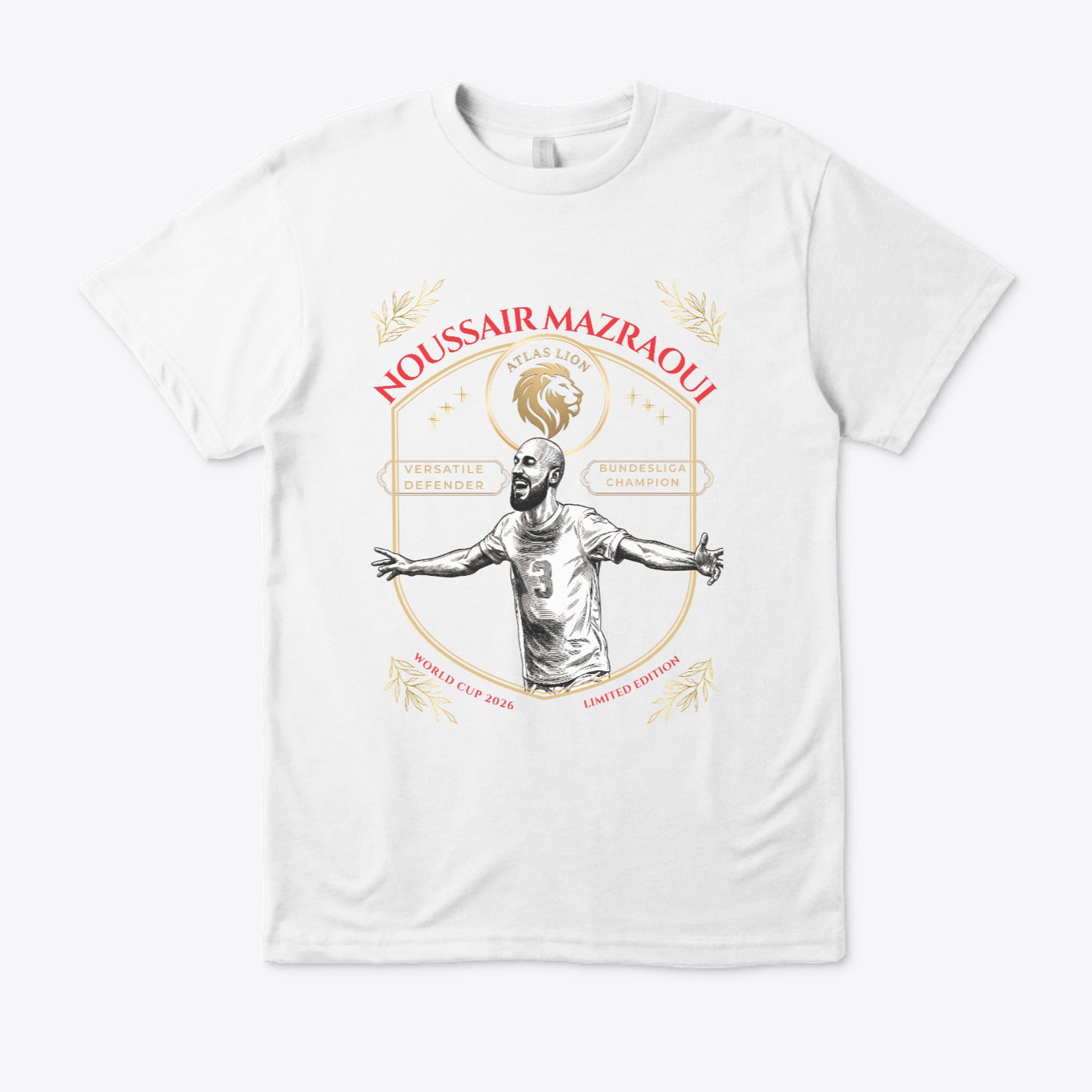 T-Shirt Noussair Mazraoui - L'Épopée 2026 | Édition Collector
